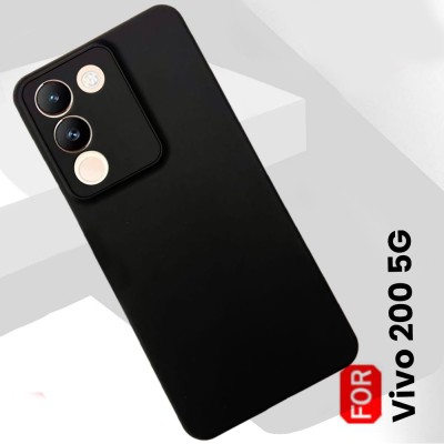 Adhvaith Back Cover for Vivo Y200 5G,Candy(Black, Transparent, Shock Proof, Silicon, Pack of: 1)