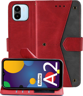 Autofocus Back Cover for Redmi A2(Red, Holster, Pack of: 1)