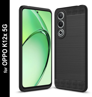 Zapcase Back Cover for OPPO K12x 5G(Black, Grip Case, Silicon, Pack of: 1)