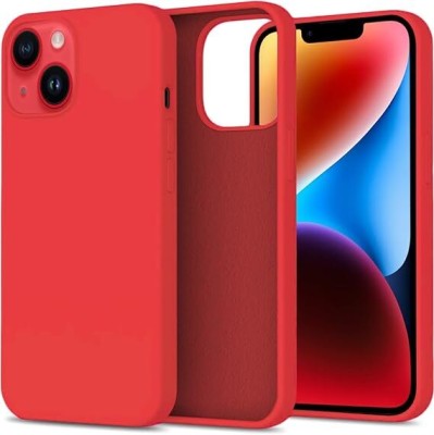 ClickAway Back Cover for Apple iPhone 13 Mini |Liquid Silicone 3 Layers Full Covered Soft Gel Rubber Case(Red, Dual Protection, Silicon, Pack of: 1)