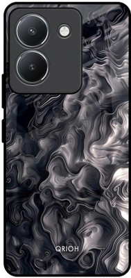 QRIOH Glass Back Cover for Vivo Y36(Multicolor, Grip Case, Pack of: 1)