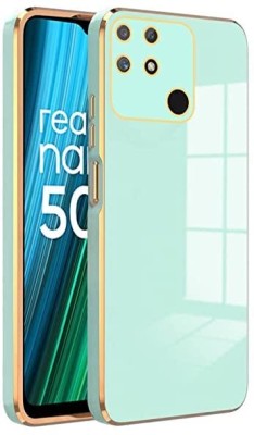 ANTICA Back Cover for Realme Narzo 50A, |View Electroplated Chrome 6D Case Soft TPU(Green, Dual Protection, Silicon, Pack of: 1)