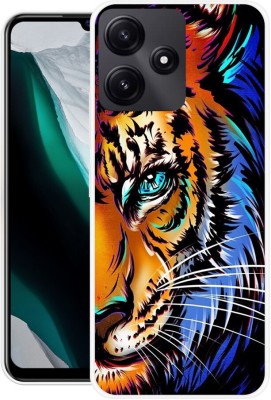 LUCKY MOBI.COM Back Cover for Poco M6 Pro 5G , lion, tiger, animals PRINTED BACK COVER(Multicolor, Flexible, Silicon, Pack of: 1)