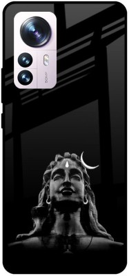 QRIOH Glass Back Cover for Mi 12 Pro 5G(Black, Grey, Grip Case, Pack of: 1)