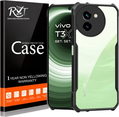 RYT Back Cover for Vivo vT3x Transparent Back Cover case - Vivo vT3X 5G Mobile Phone Cases Covers(Transparent, Camera Bump Protector)