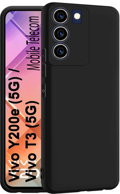 S-Hardline Back Cover for Vivo Y200e 5G, Premium Silicon Candy Case(Black, Silicon, Pack of: 1)