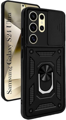 Gaffar Wale Back Cover for Gaffarwale D10 Case Compatible With Samsung Galaxy S24 Ultra 5G Ring Holder Case(Black, Rugged Armor, Pack of: 1)