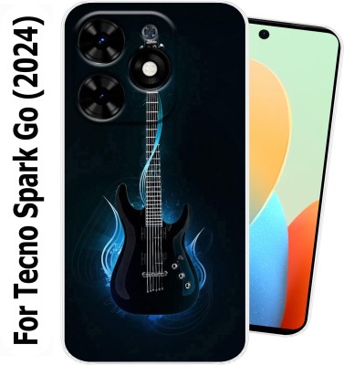 SmartGoldista Back Cover for Tecno Spark Go (2024)(Black, Blue, Silicon, Pack of: 1)