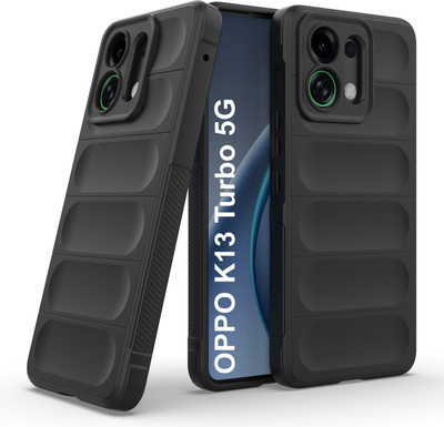 Zapcase Back Cover for OPPO K13 Turbo 5G(Black, 3D Case, Silicon, Pack of: 1)
