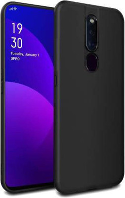 SRT Back Cover for Oppo F11 Pro(Black, Matte Finish, Silicon, Pack of: 1)