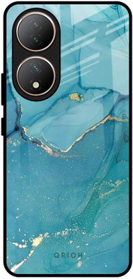QRIOH Glass Back Cover for Vivo Y100(Multicolor, Grip Case, Pack of: 1)
