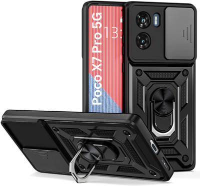 Fablue Back Cover for Poco X7 Pro 5G(Black, Rugged Armor, Pack of: 1)