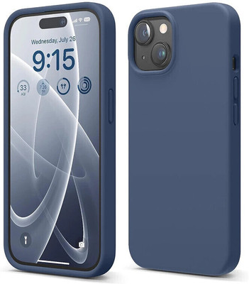 Infigo Back Cover for Apple iPhone 15 (Anti-Slip | Matte Finish | Silicon | Slim Fit | 360-Degree Protection)(Blue, Microfiber Lining, Silicon, Pack of: 1)