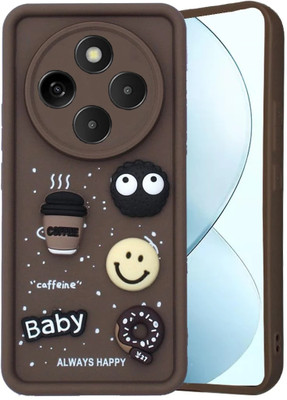 Micvir Back Cover for vivo T4 5G(Brown, Silicon, Pack of: 1)