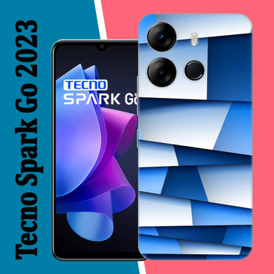 kridha Back Cover for Tecno Spark Go 2023(Blue, White, Flexible, Silicon, Pack of: 1)
