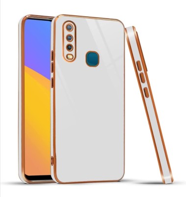Kosher Traders Back Cover for 6D Chrome Luxury Case Color Soft Silicone Back Cover For Vivo Y19(White, Silicon)