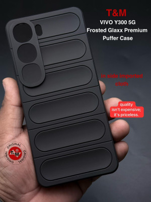 Rugraj Back Cover for Vivo Y300 5G(Black, Grip Case, Silicon, Pack of: 1)