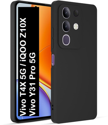 Aaralhub Back Cover for Vivo Y31 Pro 5G, vivo T4x 5G, iQOO Z10X 5G(Black, Camera Bump Protector, Pack of: 1)