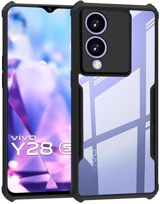 AVIGNAPRO Back Cover for Vivo Y28 5G,Y17s Transparent Hybrid Hard PC Back Cover Eagle Case(Black, Shock Proof, Pack of: 1)