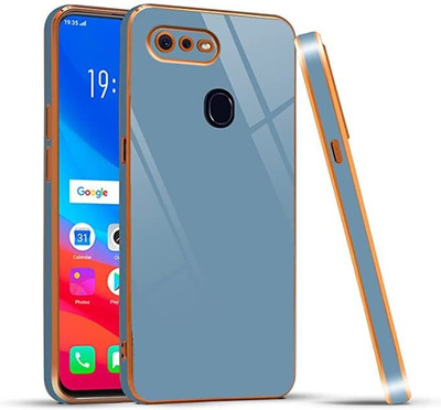 COVERHUB Back Cover for REALME 2 Pro Back Cover | 6d chrome Gold | Raised Edges | Super Soft-Touch(Blue, Matte Finish, Silicon, Pack of: 1)
