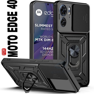 AESTMO Back Cover for Motorola Moto Edge 40 5G(Black, Slider, Pack of: 1)