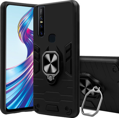 SMARTPOCKET Back Cover for Vivo V15(Black, Rugged Armor, Pack of: 1)