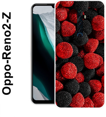 MOBIFLY Back Cover for OPPO Reno2 Z, Black, Tulip, Fruit, Candy, Chocolate, 286(Red, Flexible, Pack of: 1)