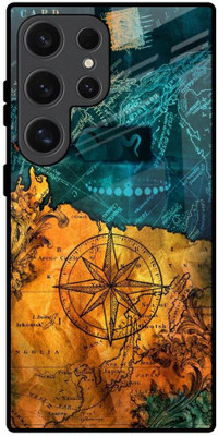 QRIOH Glass Back Cover for Samsung Galaxy S24 Ultra 5G(Multicolor, Grip Case, Pack of: 1)