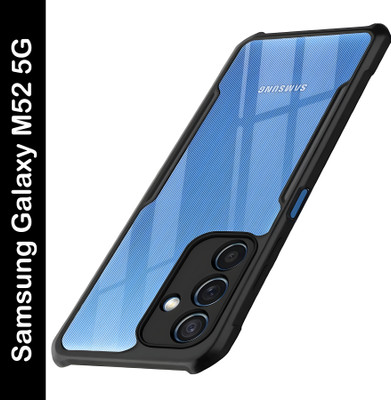 AIZLO Back Cover for Samsung Galaxy M52 5G(Black, Camera Bump Protector, Pack of: 1)
