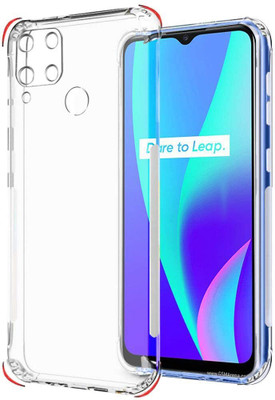 ADI Creations Bumper Case for Realme C15(Transparent, Dual Protection, Silicon, Pack of: 1)