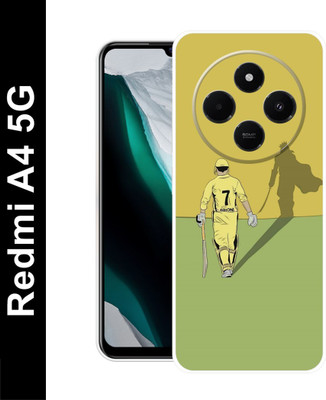 COVERBAK Back Cover for Redmi A4 5G(Yellow, Flexible, Silicon, Pack of: 1)