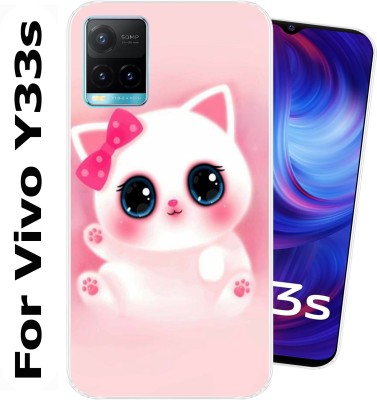 Goldista Back Cover for Vivo Y33s(Transparent, Flexible, Silicon, Pack of: 1)