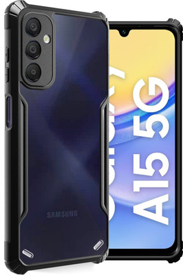 Flipkart SmartBuy Back Cover for SAMSUNG Galaxy a15 5G(Black, Transparent, Shock Proof, Pack of: 1)