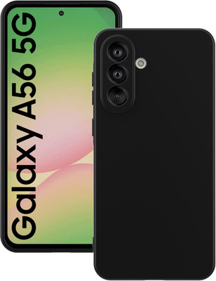 VONZEE Back Cover for Samsung A56 5G, Silky-Soft Full-Body Protective Phone Case, Shockproof Cover(Black, Shock Proof, Silicon, Pack of: 1)