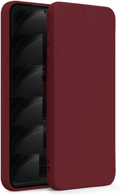 MobiLooks Back Cover for POCO X7 Pro 5G, Liquid Silicone Case inner Microfiber Cloth(Maroon, Camera Bump Protector, Silicon, Pack of: 1)