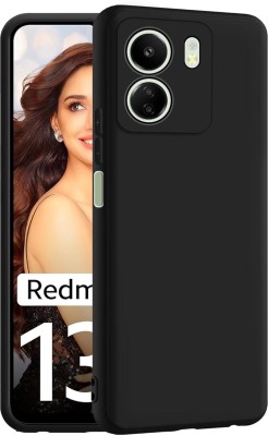 NIMMIKA ENTERPRISES Back Cover for Mi Redmi 13c 4G(High-Quality Silicone Material | Shock Absorption | Enhanced Grip)(Black, Shock Proof, Silicon, Pack of: 1)