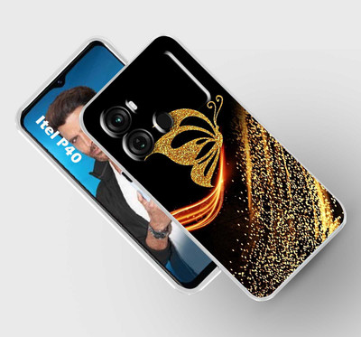 Artage Back Cover for itel P40(Gold, Black, Silicon, Pack of: 1)