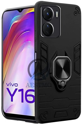 AESTMO Back Cover for Vivo T2X 5G, Vivo Y56 5G, Vivo Y16(Black, Rugged Armor, Pack of: 1)