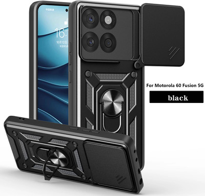 Vikeko Back Cover for MOTOROLA Edge 60 Fusion 5G(Black, Shock Proof, Pack of: 1)