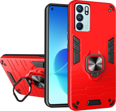BOZTI Back Cover for Oppo Reno6 5G(Red, Rugged Armor, Pack of: 1)