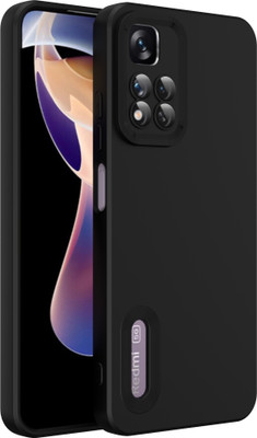 KartV Back Cover for Mi Redmi Note 11 Pro, Mi Redmi Note 11 Pro Plus, Redmi Note 11 Pro, Redmi Note 11 Pro Plus(Black, Camera Bump Protector, Silicon, Pack of: 1)