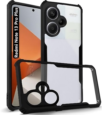 Sciforce Back Cover for Redmi Note 13 Pro Plus 5G, Redmi Note 13 Pro+ 5G, Hybrid Hard Transparent Back TPU Bumper(Black, Transparent, Pack of: 1)