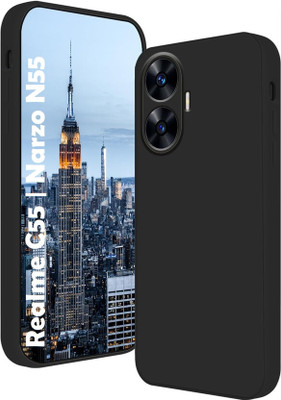 DMJHP Back Cover for Realme Narzo C55(Black, Camera Bump Protector, Pack of: 1)