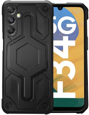 S-Gripline Back Cover for Samsung Galaxy F34 5G, Premium Plain Hybrid Defender Shockproof Case With Camera Protection(Black, Silicon, Pack of: 1)