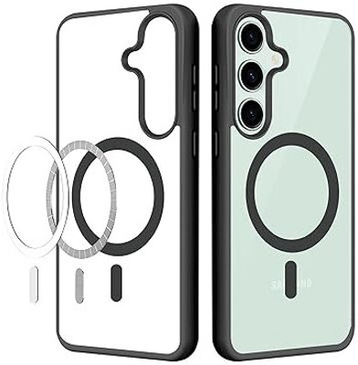Kosher Traders Back Cover for Samsung Galaxy S23 fe ( Polycarbonate compatible with MAGSAFE Case )(Black, Dual Protection)