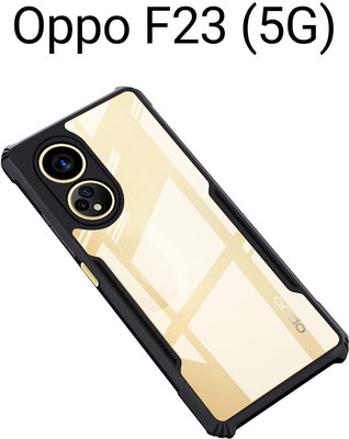 kartflesh Back Cover for Oppo F23 (5G), Protective Design, Luxurious Look, Grip Case(Transparent, Black, Flexible, Pack of: 1)