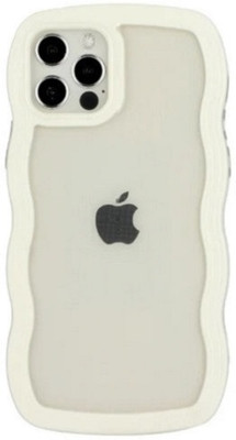 EXOTIC FLOURISH Back Cover for Apple Iphone 13 Pro, Cute Wave Frame Fit Shockproof Phone Bumper For Iphone 13 Pro(White, Dual Protection, Silicon, Pack of: 1)