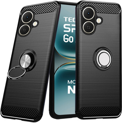 Unistuff Back Cover for Tecno Spark GO 2(Black, Rugged Armor, Pack of: 1)