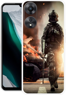 DUGGA Back Cover for OPPO A78 5G, CPH2495, INDIAN, ARMY, SOLDIER, MILITRY, FOJI(Khaki, Flexible, Silicon, Pack of: 1)