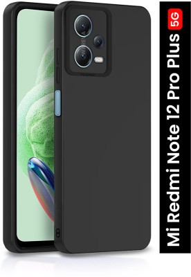 WAREVA Back Cover for REDMI Note 12 Pro+ 5G(Black, Matte Finish, Pack of: 1)